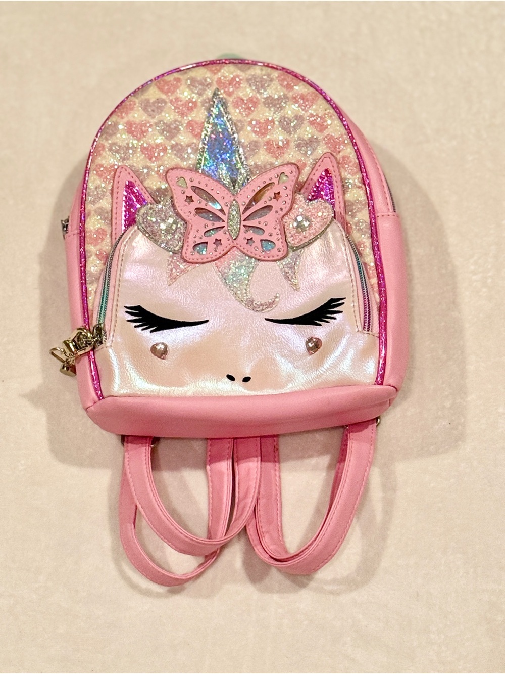 Kids Unicorn Mini Backpack - Pink Glitter